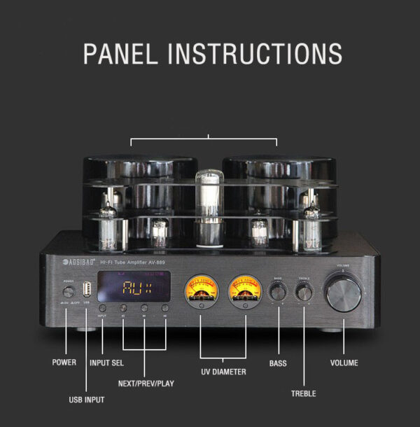 AOSIBAO AV889 200W Hi-Fi Audio Stereo Tube Amplifier